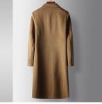 Wool Jacket Coat for Men Single Breasted Business Turn Down Collar Long Sleeve