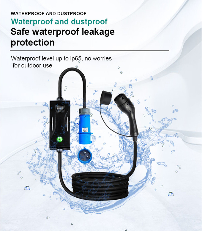 EVCOME Portable Ev Charger With 5M Or Customized Cable SAE J1772 & IEC 62196 & GBT 20234