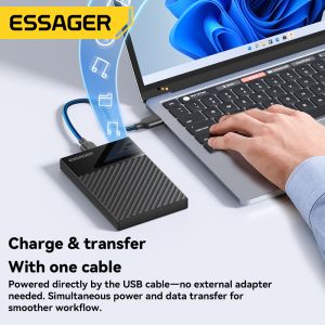 ESSAGER ES-YP02 2.5 Inch SATA SSD HDD External Hard Drive Enclosure with 5Gbps