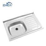 CH8050B Single Bowl Sink With Drain Board Stainless Steel Kitchen Sink Press