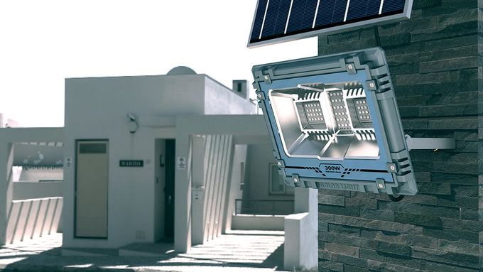 Ip65 LED Solar Flood Light Color Charging Rgb Wall Mounted Solar Security Lights