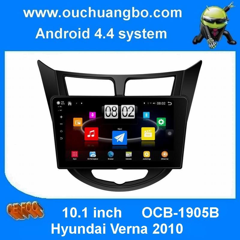 Ouchuangbo android 4.4 for Hyundai Verna 2010 with car radio dvd stereo 3g wifi 800*480 free shipping