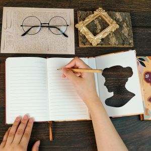 I'm Proud of Myself Daily Self Care Journal Hollow Cover Hardcover Notebook for