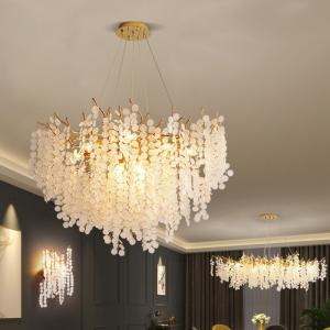China Modern Commercial Chandeliers Lighting Indoor Crystal Glass Pendant Lamp factory