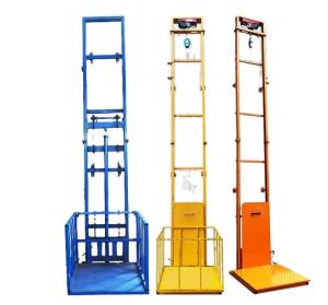 China Electric Small Cargo Lift Warehouse 9 m 1 Ton Hydraulic Goods Elevator factory