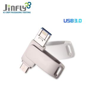 China 3in1 Type C Lightning Flash Drive Usb Otg 3.0 64gb 128gb 256gb factory