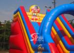 Popular children happy clown inflatable slide with arch full digitally printed