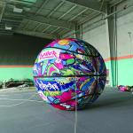 giant 3 m size orange sky dancer light dome globos aerost tico advertising