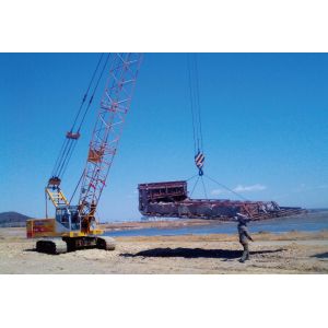 China Hydraulic Crawler Crane CQUY550 55Ton Lattice Boom Crane on sale