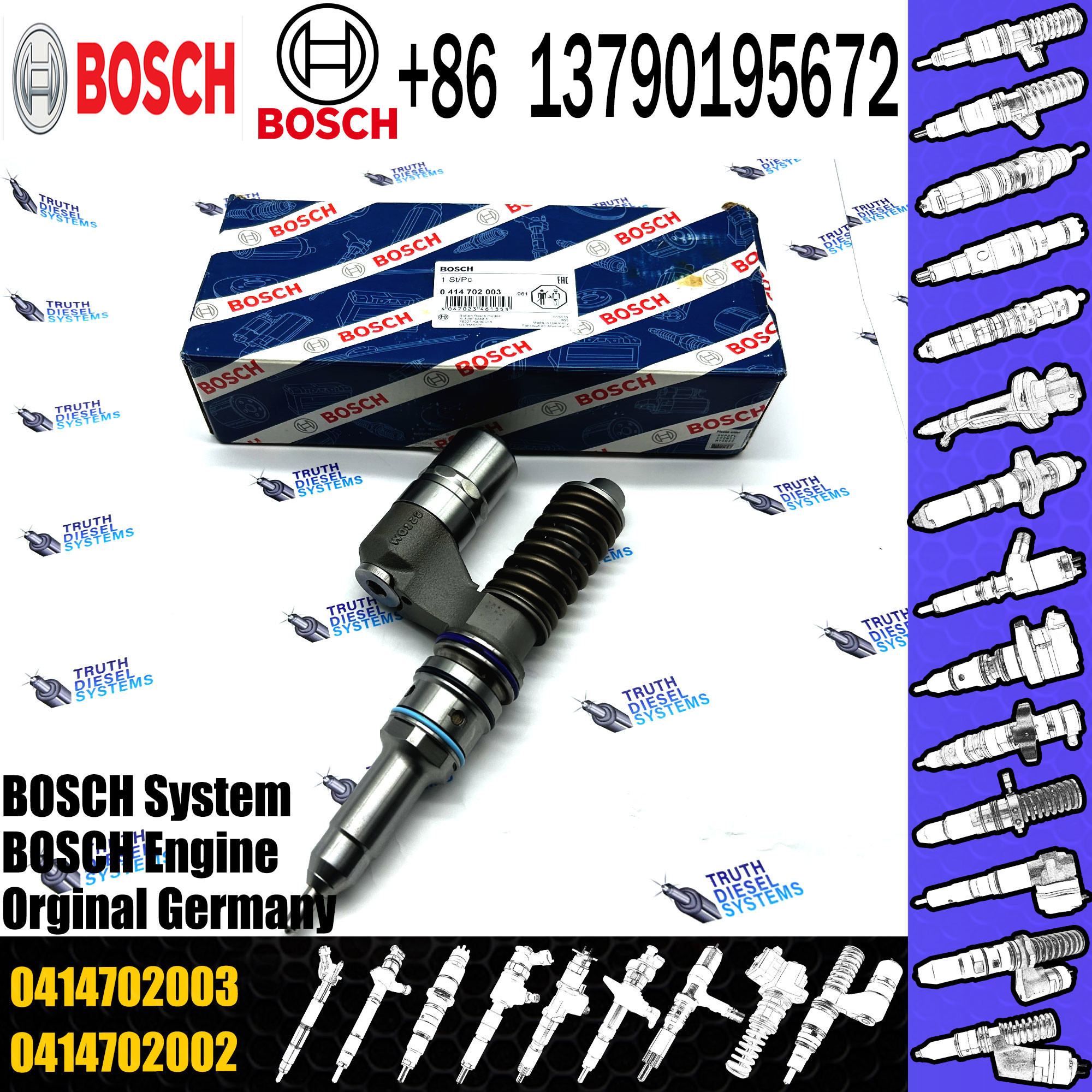 Ew 0414702010 20440409 0414702003 0414702005 0414702021 5237322 20381597 3155044 Diesel Injector