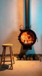 Europe Real Flame 6.0mm thick Ceiling Hanging Fireplace Roof Mounted