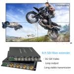 4 Channel 3G-SDI Fiber Extender With Backward RS485 4Ch Tally 20KM FC Connector
