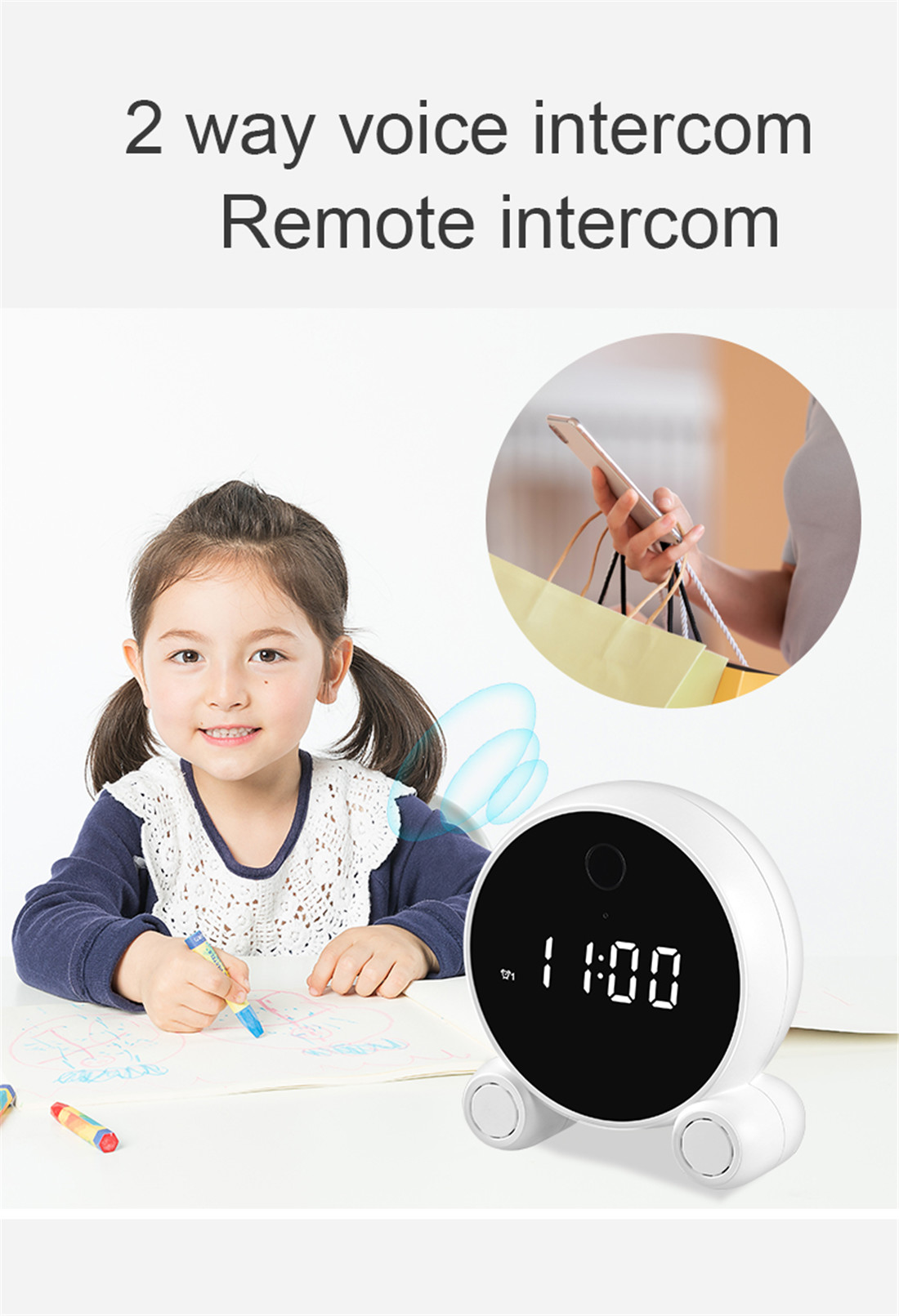 Tuya clock camera, tuya battery camera---keep your time and space in control