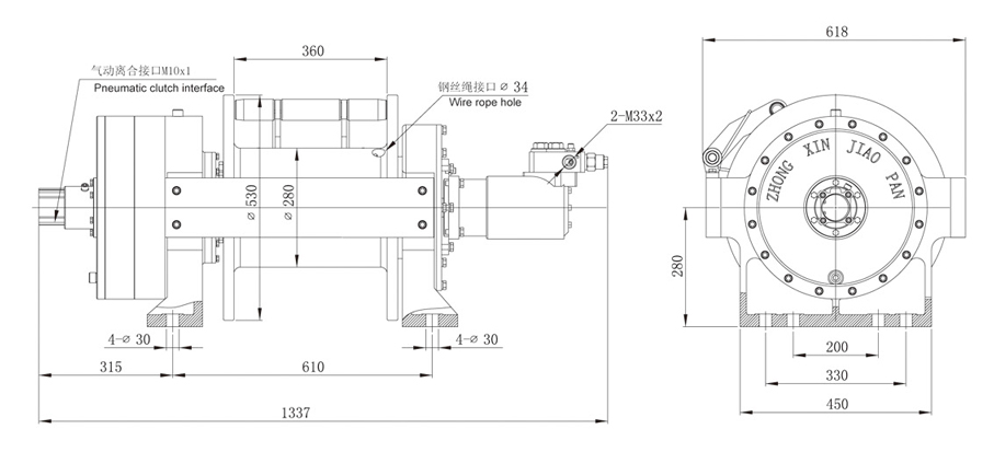 32mm Hydraulic Powered Winch