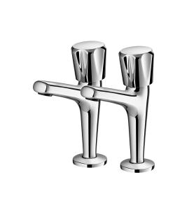 China Basin Lever Sink Taps Bathroom Kitchen Chrome Plated 2 Pair Hot Cold Set Mixer Tapes factory