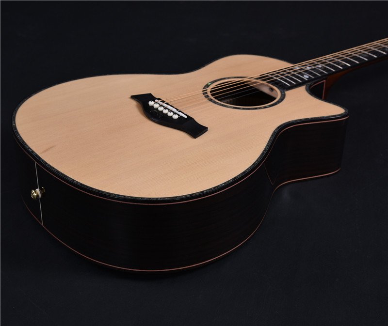 Full solid wood Customized solid spruce top acoustic guitar solid rosewood back and side 916 guitar