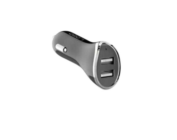 Portable Universal High Power Usb Car Charger 3.1a Fast Dual Usb Ports Black