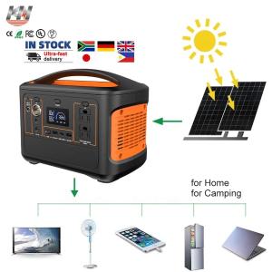 China wholesale lifepo4 lithium battery 110v 220v portable power bank solar station factory