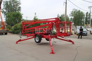 China 6m - 20m High Reach Articulated Boom Lift Towable Electric Aerial Work Platform factory