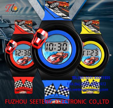 Popular customized promotion watch for children and adults cool cute sport car
