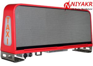 China Programmable Taxi Roof LED Display Mobile Advertising LED Taxi Sign Double Sides factory