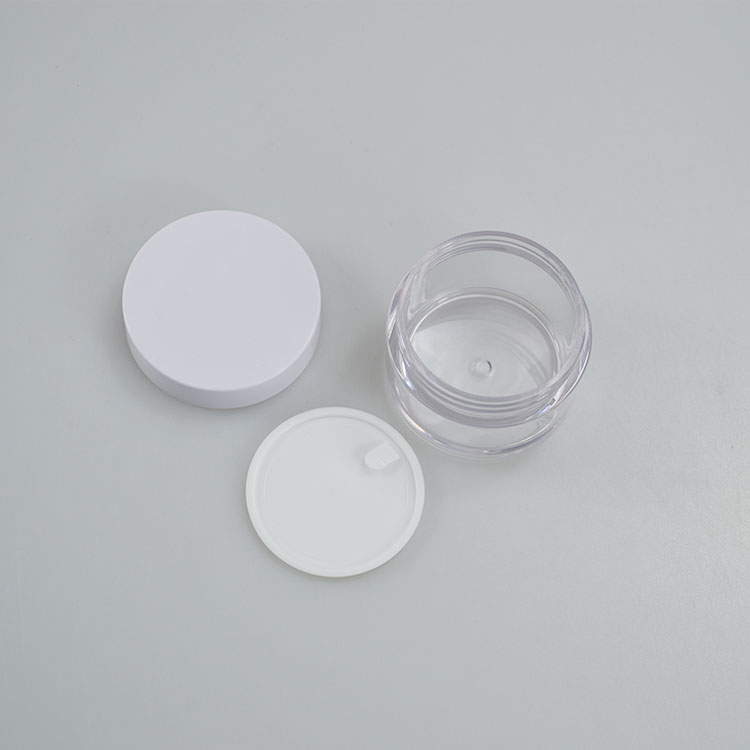 50g Transparent Round PETG Cosmetic Container Jar for Face Cream Durable Material