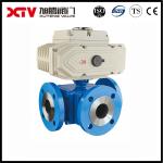 Three Way Ss Stainless Steel ISO High Platform Flanged Ball Valve Industrial