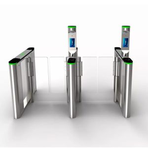 Automatic Swing Barrier Gate Electronic Face Recognition Fast Lane Speed