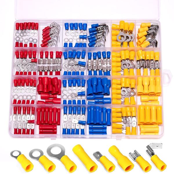Home Plastic Uninsulated Ring Terminals , Lightweight Non Insulated Ring Lugs