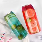210ml 350ml 500ml Clear Plastic Beer Cans / Juice Cans Custom