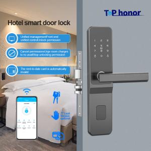 China TTLock Smart Digital Door Lock Gray Aluminium Code Card Key Unlock For Hotel factory