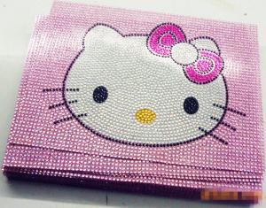 China Hello Kitty Rhinestone Detailing Self Adhesive acrylic Sticker for laptop/computer on sale