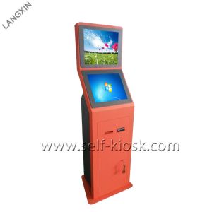 China Windows OS 19 Inch Self Service Cash Payment Kiosk Cash Acceptor Dual Monitor on sale