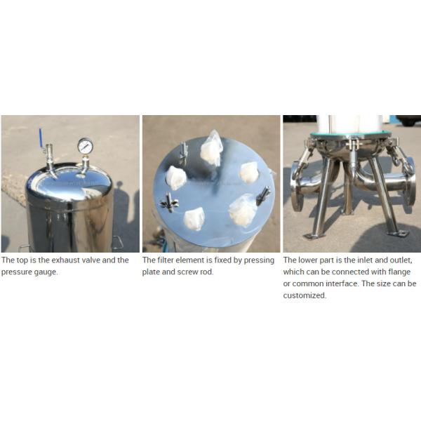 10 Inch Stainless Steel 304 Bag Cartridge Water Filter Housing Beer Filter