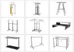 Various Shape Stainless Steel Garment Rack Comfortable Portable Garment Rack