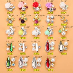 China Hot NEW Wholesale Alloy Jewelry 3D Nail Art Jewelry Nail rhinestones Sticker Supplier Number ML2647-2670 factory