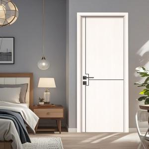 China Eco-Friendly WPC Hollow Door With Hollow Glass Design Easy Maintenance factory
