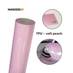 Self Adhesive Color Wrap Film Soft Peach Color Chemical Resistance Weather Proof