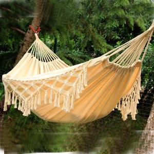 China Extra Large Hammock Cream White Pure Cotton 2m Hammock factory