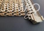 Anodized Aluminum Metal Chain Link Curtains Fly screen In Salon / Bar / Cafe
