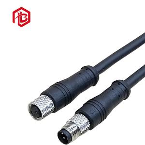 China 110V 220V 3Pin M8 Waterproof Data Connector 10 Feet Black Color For Electrical Equipment factory