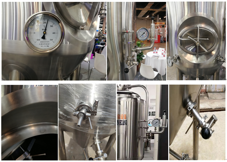 1000L Beer Fermentation Tank Conical Fermenter Equipment For Beer Brewing System