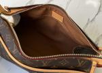 Monogram Printing 30cm Women'S Leather Crossbody Sling Bag Gold Ball Decoration