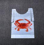 Customized Printed Promotional Lobster Non Woven Disposable Apron Adult Custom
