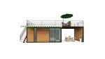 Main Structure Galvanized Steel Square Tubes 40FT 20ft Luxury Container Room