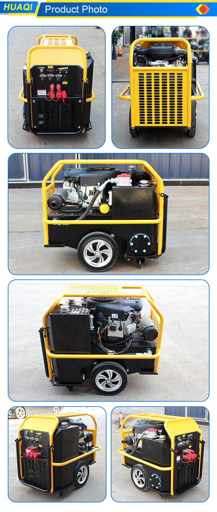Portable Gas Engine Hydraulic Power Pack Unit For Hydraulic Auger Hand Push Type Station