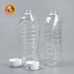 PET Plastic Squeeze Sauce Bottles With Lid Flip Top Food Grade