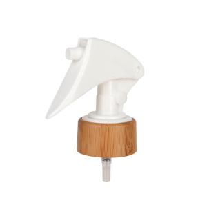 China 24/410 White Plastic Bamboo Perfume Atomizer Eco Friendly Toner Sprayer With A Switch factory