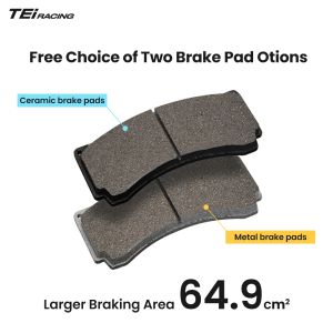 TEI P40NS+ 4 Pot Brake Caliper Kit BBK R18/R19 Big Brake Kit for Audi A4 B6 B7