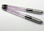 Purple Crystal Manual Tattoo Pen , Disposale Blade Permanent Makeup Tattoo